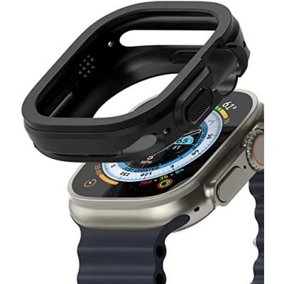 Immagine di Ringke Air Sports Compatibile con Cover Apple Watch Ultra 2/1 (49mm), Custodia Paraurti TPU Resistente ai Graffi Robusta Antiurto Black Nero