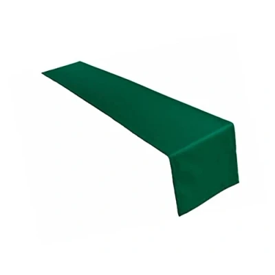 Immagine di Lemos Home Runner da tavola di alta qualità in 100% cotone, collezione Concetto, colore e dimensioni a scelta (runner 40 x 250 cm, verde abete)