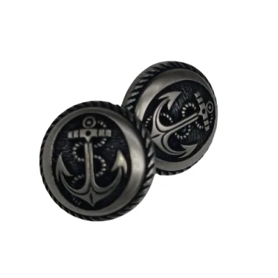 Immagine di 25 Bottoni ad Ancora in oro e argento della Marina Militare 2 misure 15 23 mm Prodotto spedito dalla Spagna (Argento, mm)