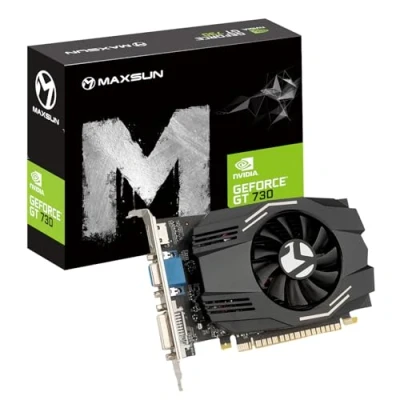 Immagine di MAXSUN GeForce GT 730 Scheda Video Nvidia GPU da 2 GB per computer PC Grafica 128 bit DDR3 ITX Design PCI Express DVI I, HDMI, VGA