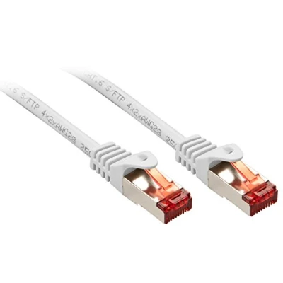 Immagine di LINDY 47387 RJ45 cavo di rete, patch CAT 6 S/FTP 7.50 m Bianco 1 pz.
