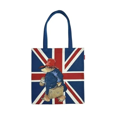 Immagine di Signare Tapestry Union Jack Paddington Bear™ con Borsa piatta in marmellata riutilizzabile per la spesa e ecologica le donne Paddingt, piatta, Medium