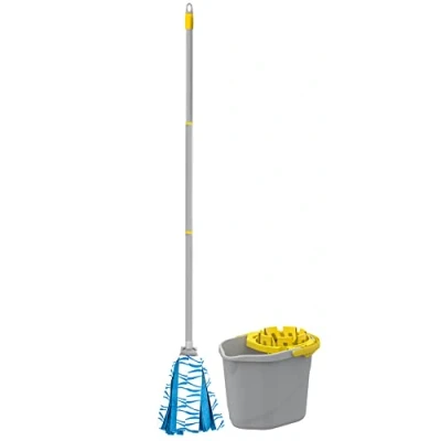 Immagine di Apex Set Completo Lavapavimenti con Secchio 12 litri, Strizzatore, Mop e Manico 120cm