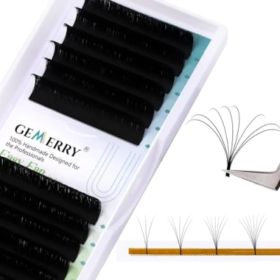 Immagine di 13mm Extension Ciglia GEMERRY Volume Russo 3D 4D 5D 8D Ciuffi 0.05 d curl Professionali Individuali Lash Extensions (0.05 13mm)