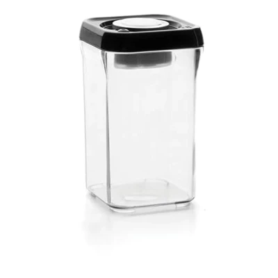 Immagine di IBILI 788720 Contenant alimentaire Sous Vide empilable (2000 ml) ENVASE DE VACIO APILABLE RECTANGUL.2000, Stainless Steel, Argento/Nero/Trasparente
