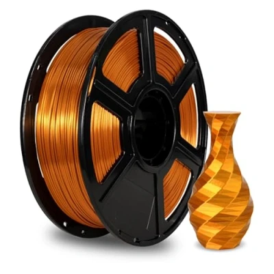 Immagine di Flashforge filamento di seta PLA 1,75 mm, 1 kg/2,2 lbs 3D stampante per 3D, rame