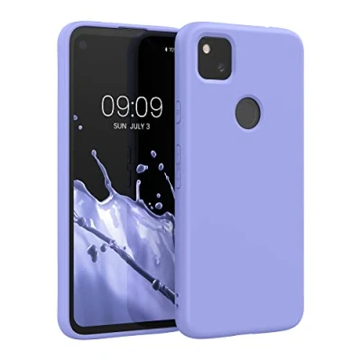 Immagine di kwmobile Custodia Compatibile con Google Pixel 4a Cover Back Case per Smartphone in Silicone TPU Protezione Gommata lavanda pastello