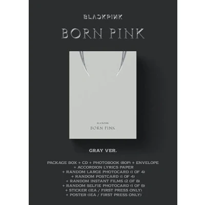 Immagine di BLACKPINK 2nd ALBUM BORN PINK [GRAY Ver.] _Package Box set_Bonus (Referring to the bullet point)