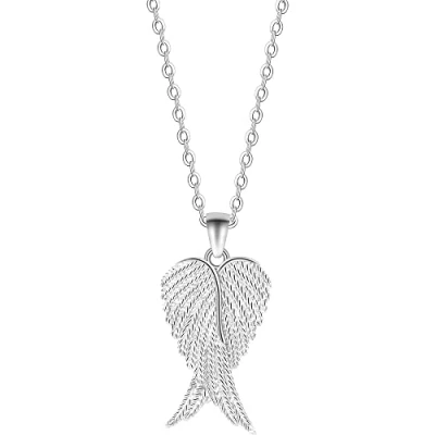 Immagine di Viwind Collana Donne Ali d&#039;Angelo 925 d&#039;Argento Ciondolo Amore Gioielli Fatti A Mano Regalo con Vetrina