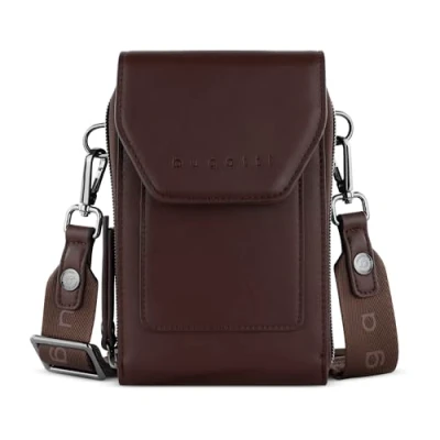 Immagine di bugatti Almata portafoglio a tracolla con scomparto per smartphone, borsa crossover da donna, marrone