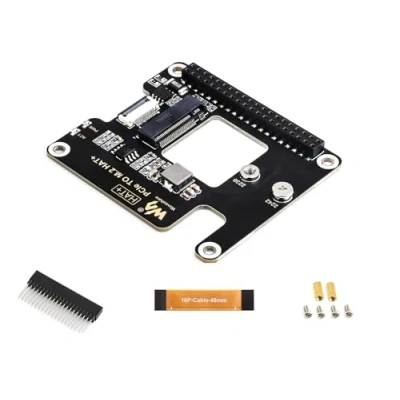 Immagine di Waveshare PCIe To M.2 Adapter Board Compatible with Raspberry Pi 5,Supports NVMe Protocol 2230/2242 Size Solid State Drive,Supports Gen2 And Gen3 Modes, Booting PI5 from Drive