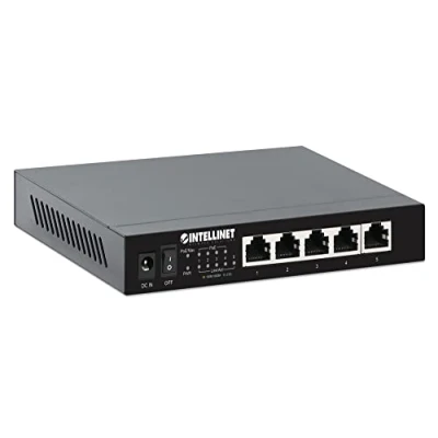 Immagine di Intellinet 5 Port 2,5G Ethernet PoE+ Switch 4xPSE Ports 55 W PoE Leistungsbudget di rete IEEE802.3af (15.4 W), IEEE802.3at (30 W)