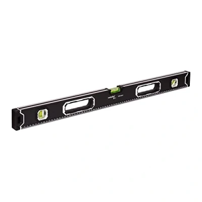 Immagine di MIVOS Livella a bolla in alluminio 80 cm con sistema magnetico e alloggiamento 3 libellule Alta precisione magnetica