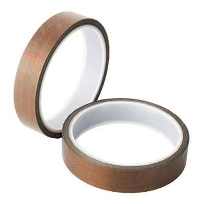 Immagine di GTIWUNG 2PCS Alta Temperatura Nastro in PTFE, Temp Adesivo Fibra di Vetro, Teflon Vetro Adesivo, Resistente al Calore Fino a 300 ℃, Larghezza 19mm, Lunghezza 10 m