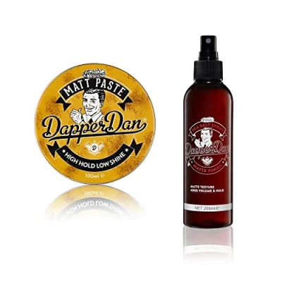 Immagine di Dapper Dan Pasta Opaca, ad Alta Tenuta e Bassa Lucentezza per Uomini 1 x 100ml Spray Effetto Ondulato con Sale Marino Finitura Opaca 200ml