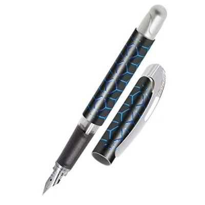 Immagine di Online Penna a inchiostro College Shiny Dreams│ stilografica ergonomica per la scuola │ media, parte soft grip cartucce d&#039;inchiostro standard ricaricabile ideale bambini