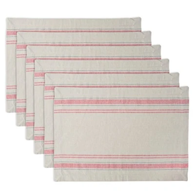 Immagine di DII Copritavolo a Righe, 100% Cotone, Red, Placemat