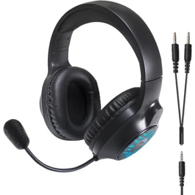 Immagine di SpeedLink TYRON Gaming Cuffie Over Ear via cavo Stereo Nero, RGB headset con microfono, regolazione del volume, Muto