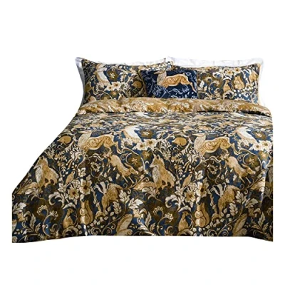 Immagine di Paoletti Harewood Set copripiumino singolo, in cotone, colore: blu