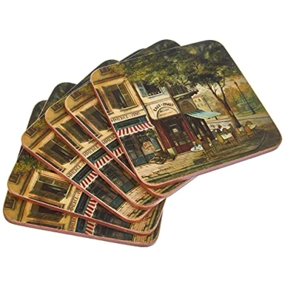 Immagine di Pimpernel Sottobicchieri di scena parigina set 6 (Beige, 10,5 x cm (4&quot; 4&quot;))