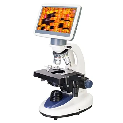 Immagine di Levenhuk D95L LCD Microscopio Composto Biologico per Laboratorio con Ingrandimento 40 2000x, Luce LED Regolabile e Schermo Digitale da 7&quot;