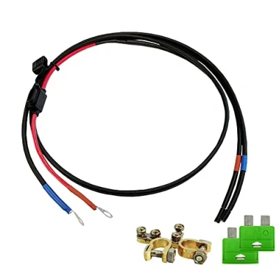 Immagine di Offgridtec 8 01 001420 Cavo batteria con fusibile da 30 A, per collegare una a energia solare un regolatore di carica, 1,5 m