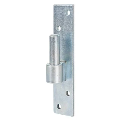Immagine di Alberts 306816 Cardine su piastra, forma bavarese con gancio DI o DII, zincato blu, entrata Ø16 mm, Piastra 180 x 40 mm