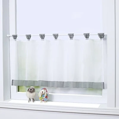 Immagine di Joyswahl Tenda bistrò in voile con passanti &quot;Mia&quot;, da cucina, trasparente