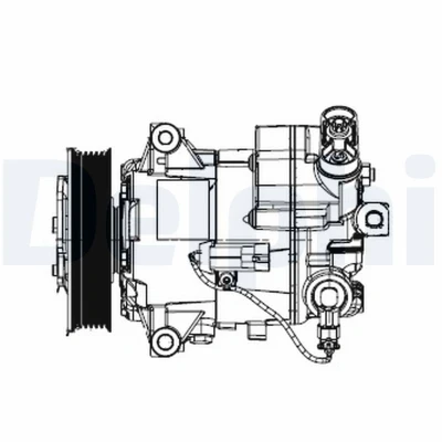 Immagine di DELPHI TSP0155948 compressore Aria Condizionata 6CVC PAG 46 con olio OPEL: Astra J Hatchback, Insignia A Sports Tourer