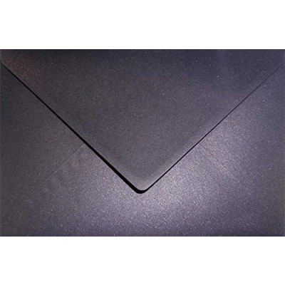 Immagine di Netuno 25 buste per lettera perlate nero rame formato C5 162x 229 mm 120g Aster Metallic black Cooper colorate lusso perlescenti biglietti auguri invito partecipazioni envelopes