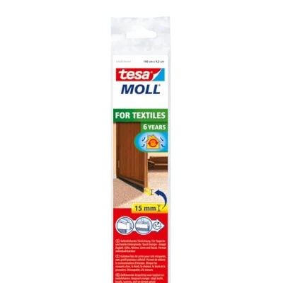 Immagine di tesa FOR TEXTILES 05403 00101 00 Asta sottoporta autoadesiva tesamoll® Marrone (L x L) 1 m 40 mm pz.