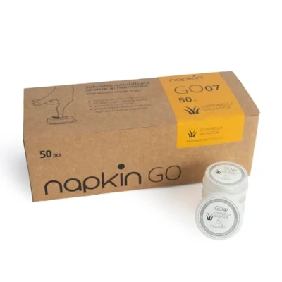 Immagine di Napkin GO 07 Salviettine Citronella Umidificate in capsula, anallergiche Conf. 50pz