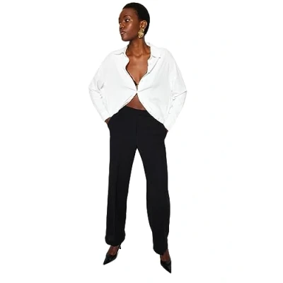 Immagine di Trendyol Camicia da Donna Dritta a Maniche Lunghe Plus Size Maglietta, Bianco