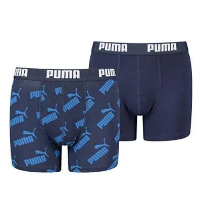Immagine di PUMA BOYS AOP Boxer Culotte per bambini, Taglia: 170 176, Blue