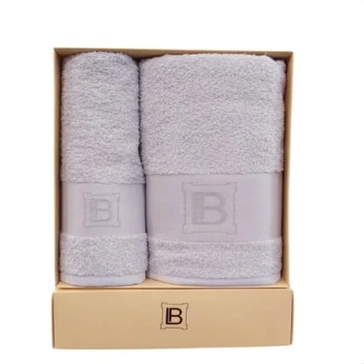 Immagine di Laura Biagiotti, Set Asciugamani Bagno in Spugna 2 pezzi, 1 Asciugamano Viso + Ospite, Bagno, 100% Cotone Scatola Cleunice Grigio Perla