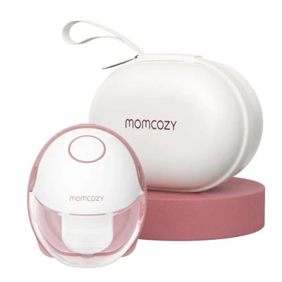 Immagine di Momcozy Tiralatte a Mani libere Mobile Style M6, Ritmo Ideale per più Latte, Flangia DoubleFit, Aderente e Discreto con 3 Modalità 9 Livelli, 24mm (1, Rosso)