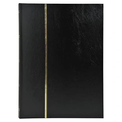 Immagine di Exacompta cod. 21141E 1 finta pelle 32 Pagine nere 17x22,5cm Album per francobolli, Colore Nero, Large,