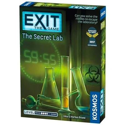 Immagine di Thames &amp; Kosmos Exit: The Secret Lab Level: 3/5 Unique Escape Room Game 1 4 Players Puzzle Solving Strategy Board Games for Adults Kids, Ages 12+ 692742