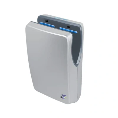 Immagine di Jofel Asciugamani ottici ad alte prestazioni (540 Km/h) 1500 W, automatico, veloce, Tipo tenda, serbatoio raccogliere, modello Jet Smart alloggiamento ABS antibatterico, AA24550 Argento