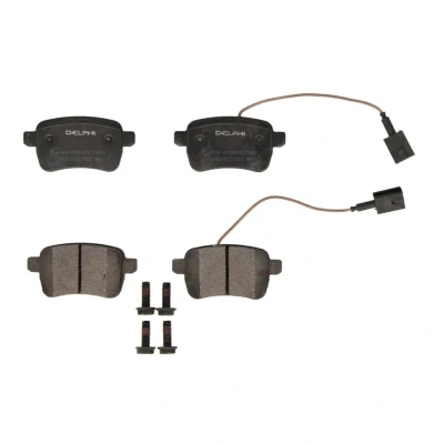 Immagine di DELPHI LP2222 Kit pastiglie freno con contatto segnalazione usura lamierino anticigolío accessori ALFA ROMEO: Giulietta Hatchback