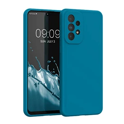 Immagine di kwmobile Custodia Compatibile con Samsung Galaxy A33 5G Cover Back Case per Smartphone in Silicone TPU Protezione Gommata blu indaco