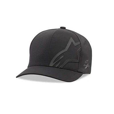 Immagine di Alpinestars cappellino flexfit in mesh tecnico logo frontale Hats, Uomo, Corp Shift Delta Hat Black, S/M