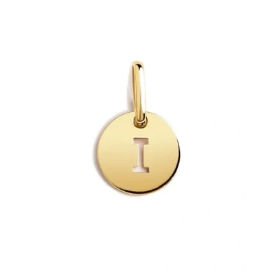 Immagine di SINGULARU Mini Medallion Letter Oro Pendente Iniziale in Argento Sterling 925 con Finitura Placcata 18kt Lettere A Z Charm Combinabile Collana Gioielli da Donna Lettera H