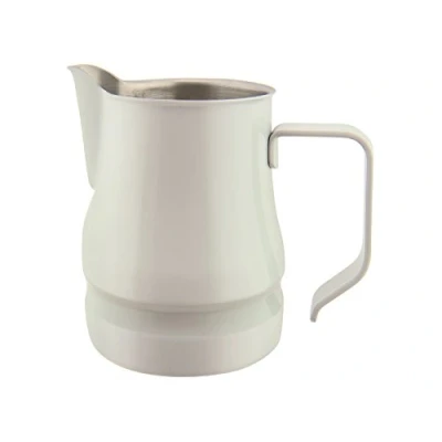 Immagine di ILSA Lattiera Evolution per Cappuccino e Latte Art, Acciaio Inox 18/10, Bianca, Tazze 6, Capacità 50 cl