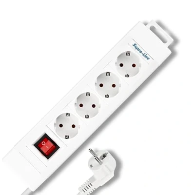 Immagine di REV 0014412113 Multipresa con interruttore 4 vie Bianco Schuko 1 pz.
