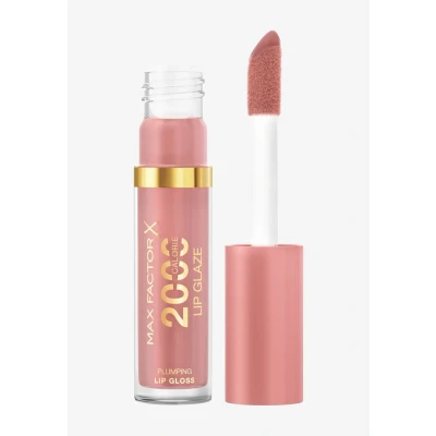 Immagine di Max Factor 2000 Calorie Lip Glaze, brillante gloss, effetto rimpolpante per le labbra, arricchito da un complesso nutriente con Acido Ialuronico e Squalane, formula vegana, 085, Floral Cream, 4,4 ml