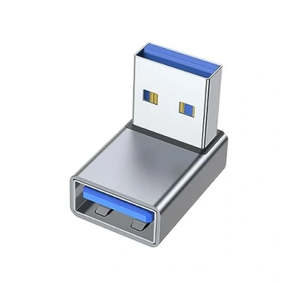 Immagine di Adattatore di estensione USB 3.0 maschio a femmina ad angolo retto 90 gradi per il convertitore del PC portatile
