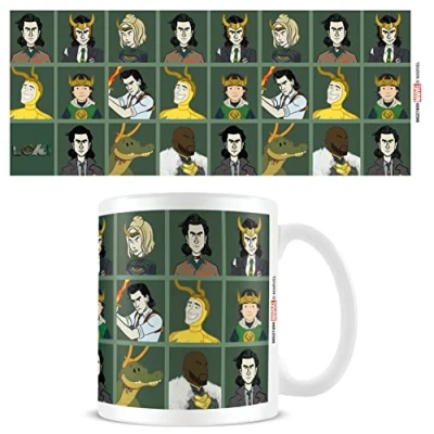Immagine di Pyramid International tazza Marvel Loki in confezione regalo (design illustrazione Variants), ceramica da 325 ml, caffè per donne e uomini, prodotto ufficiale