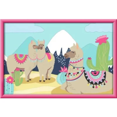 Immagine di Ravensburger Malen nach Zahlen Numero 20065 Lamas Felici, per Bambini dai 7 Anni in su, Colore Colorati,