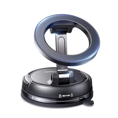Immagine di UGREEN Supporto Telefono Auto MagSafe 2 in 1 con Ventosa e Adesivo, Porta Rotazione 360 per iPhone 15/14/13/12, Cruscotto o Parabrezza